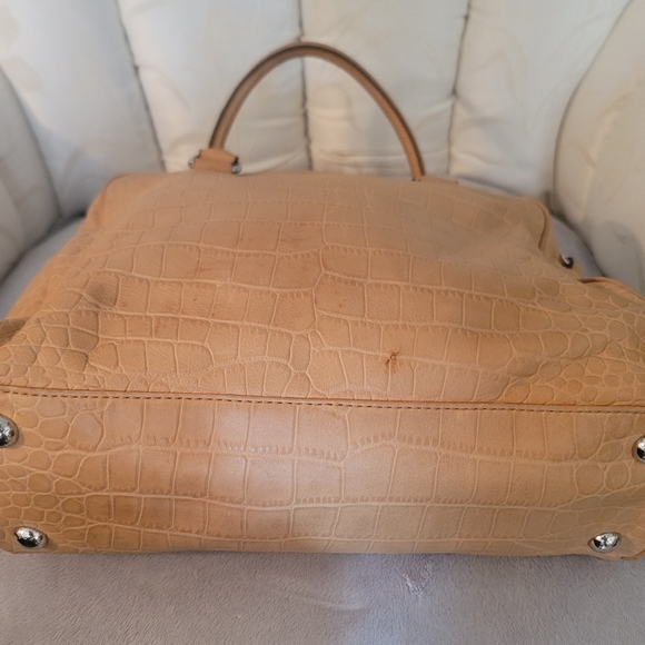 Michael Kors Key Lock Camel Leather Satchel - Picture 6 of 10